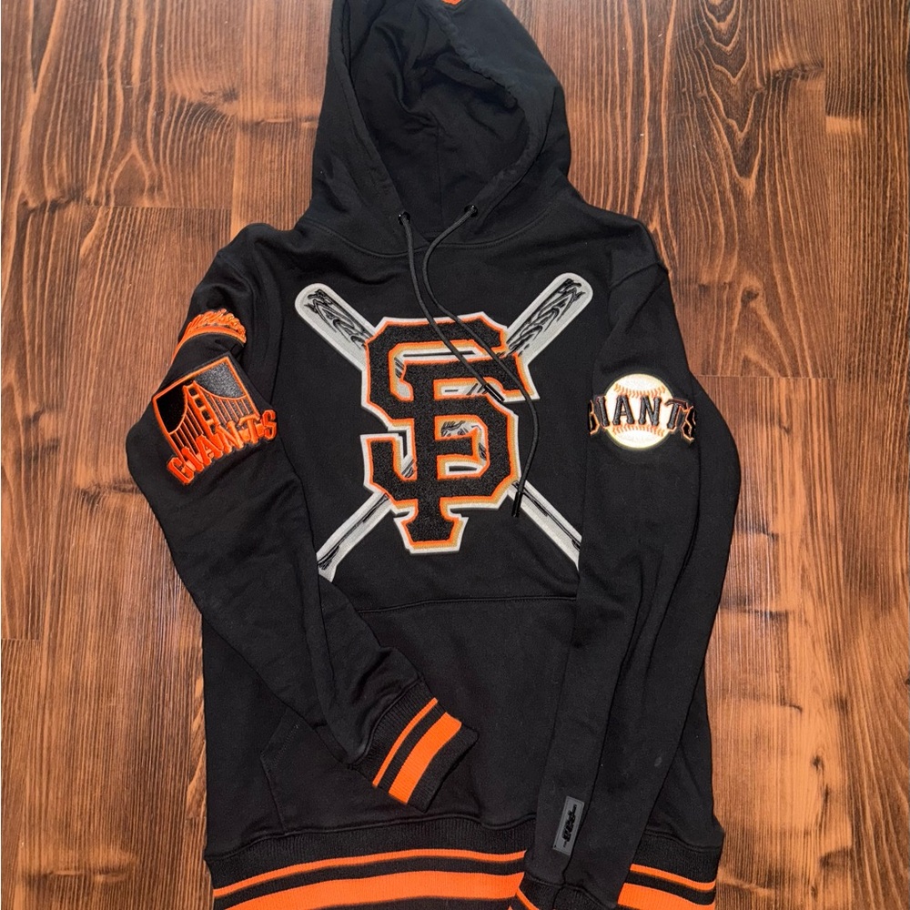 Nike Black and Orange Giants Women's Hoodie
